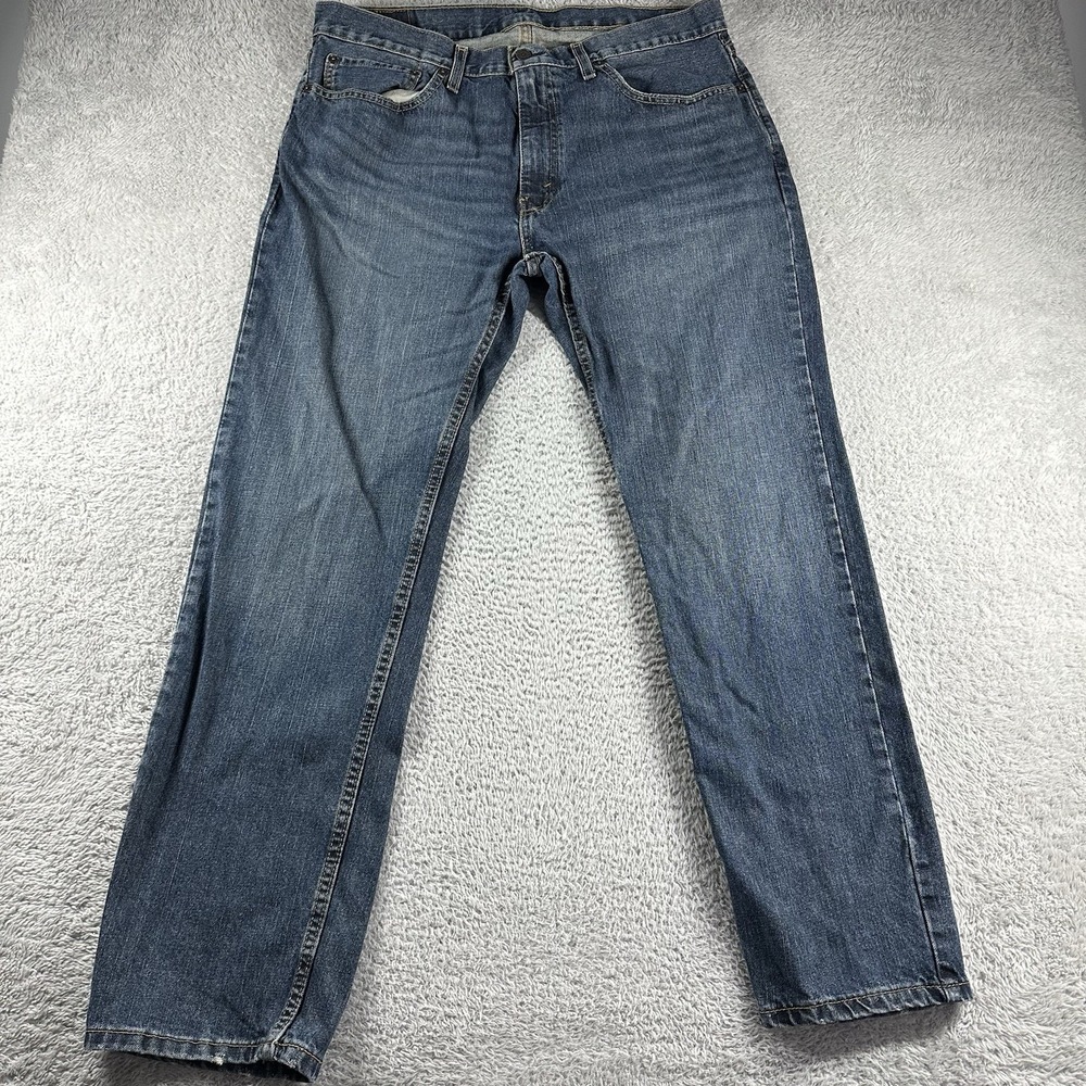 Levi's 559 Jeans Mens 36x32‎ (Fits 36x31) Blue Dark Wash Faded Whiskering